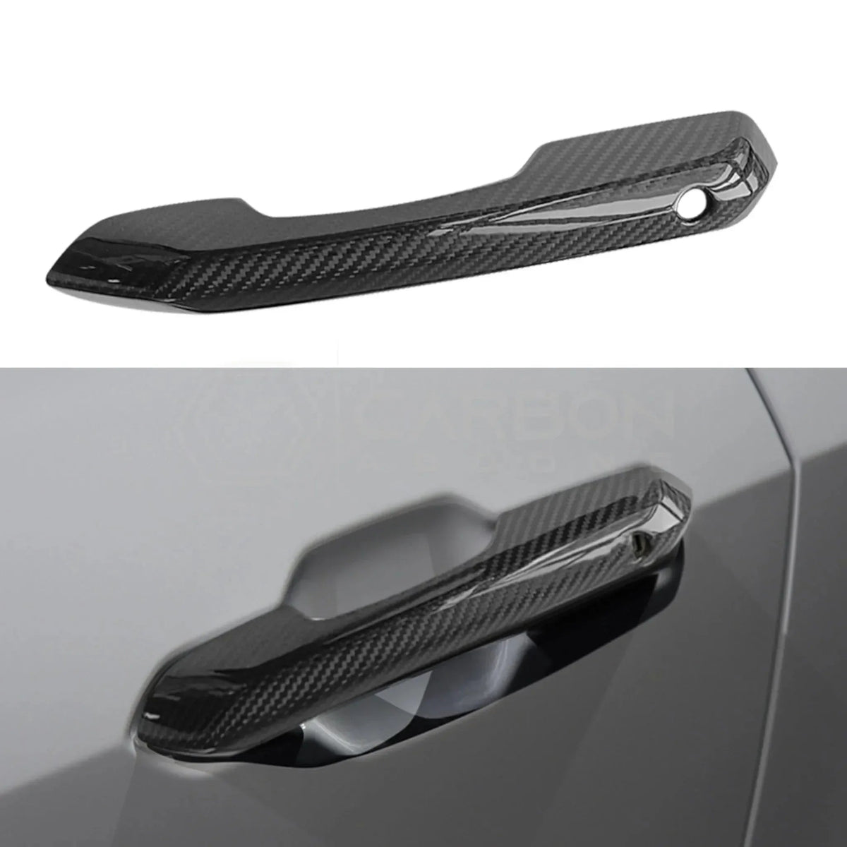 Real Carbon Fiber Exterior Door Handle Covers for 2024+ Ford Mustang