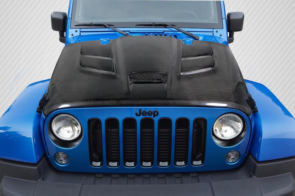 2007-2018 Jeep Wrangler Carbon Creations Viper Look Carbon Fiber Hood
