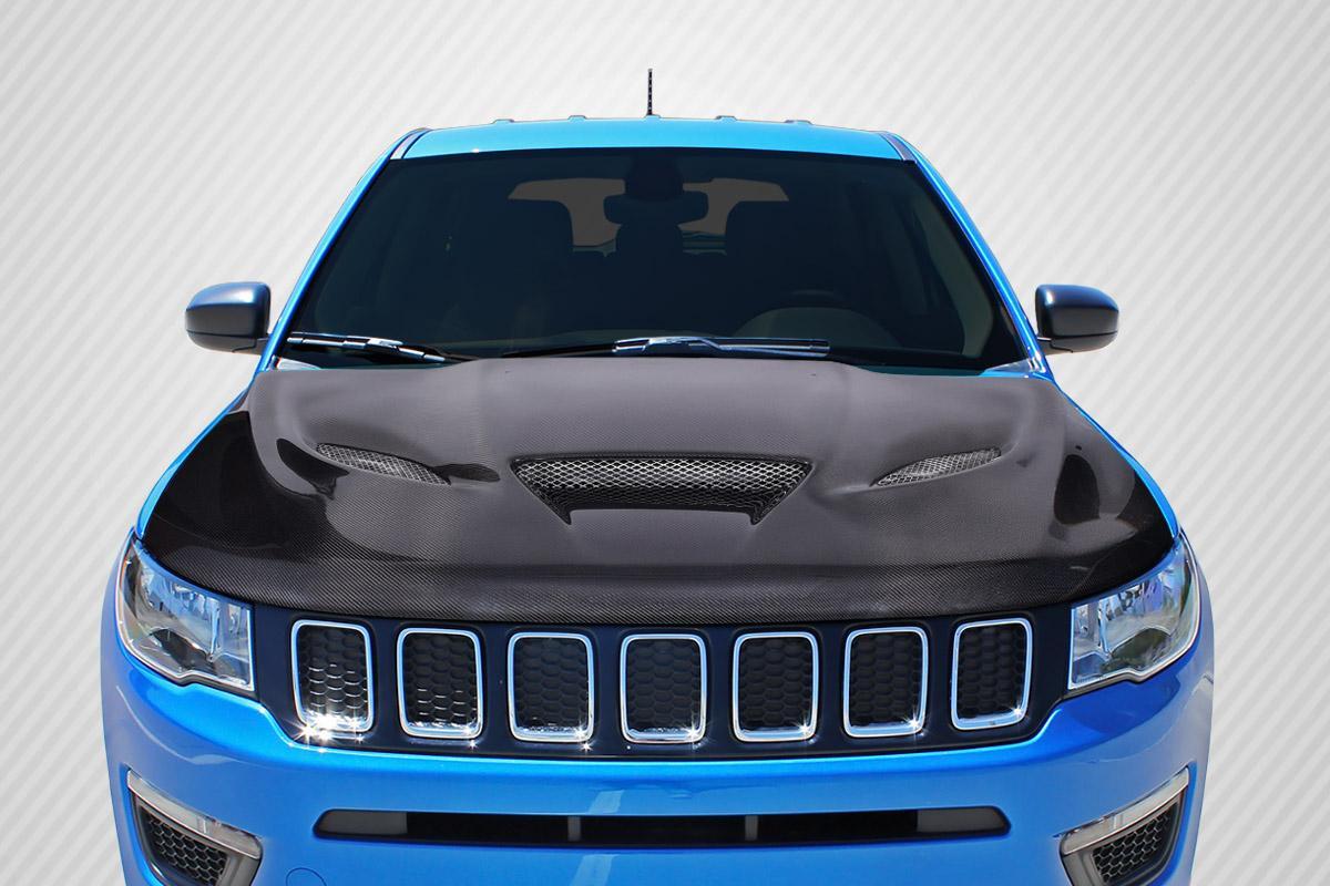 2011-2022 Jeep Grand Cherokee Carbon Creations Hellcat Look Carbon Fiber Hood