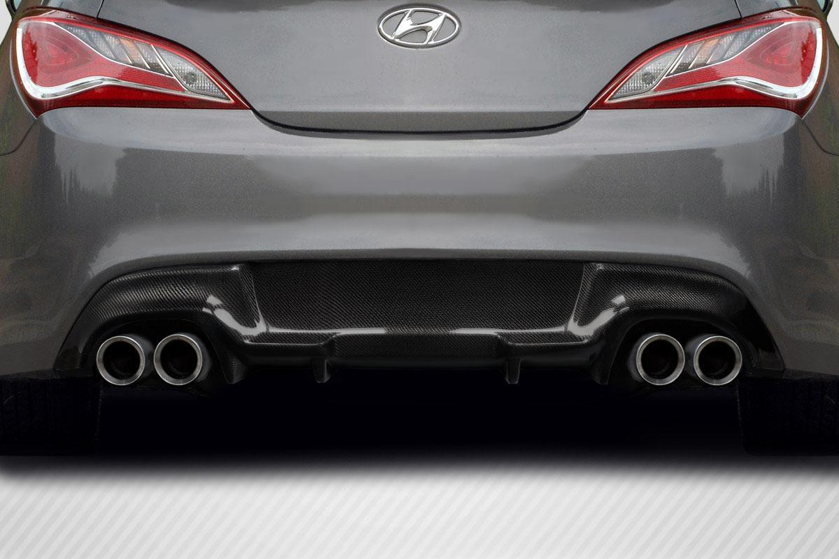 2010-2016 Hyundai Genesis Carbon Creations Twins Carbon Fiber Rear Lip
