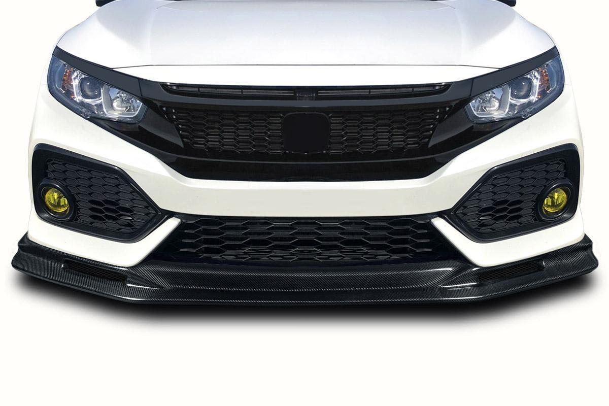 2017-2021 Honda Civic Carbon Creations Parvin Carbon Fiber Front Lip