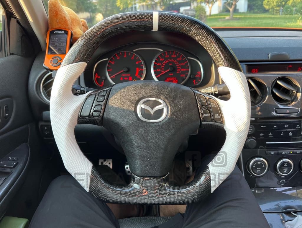 2003-2008 Mazdaspeed 6/Mazda6 Carbon Fiber Steering Wheel