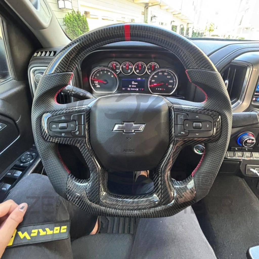 2019+ Chevrolet Silverado Carbon Fiber Steering Wheel