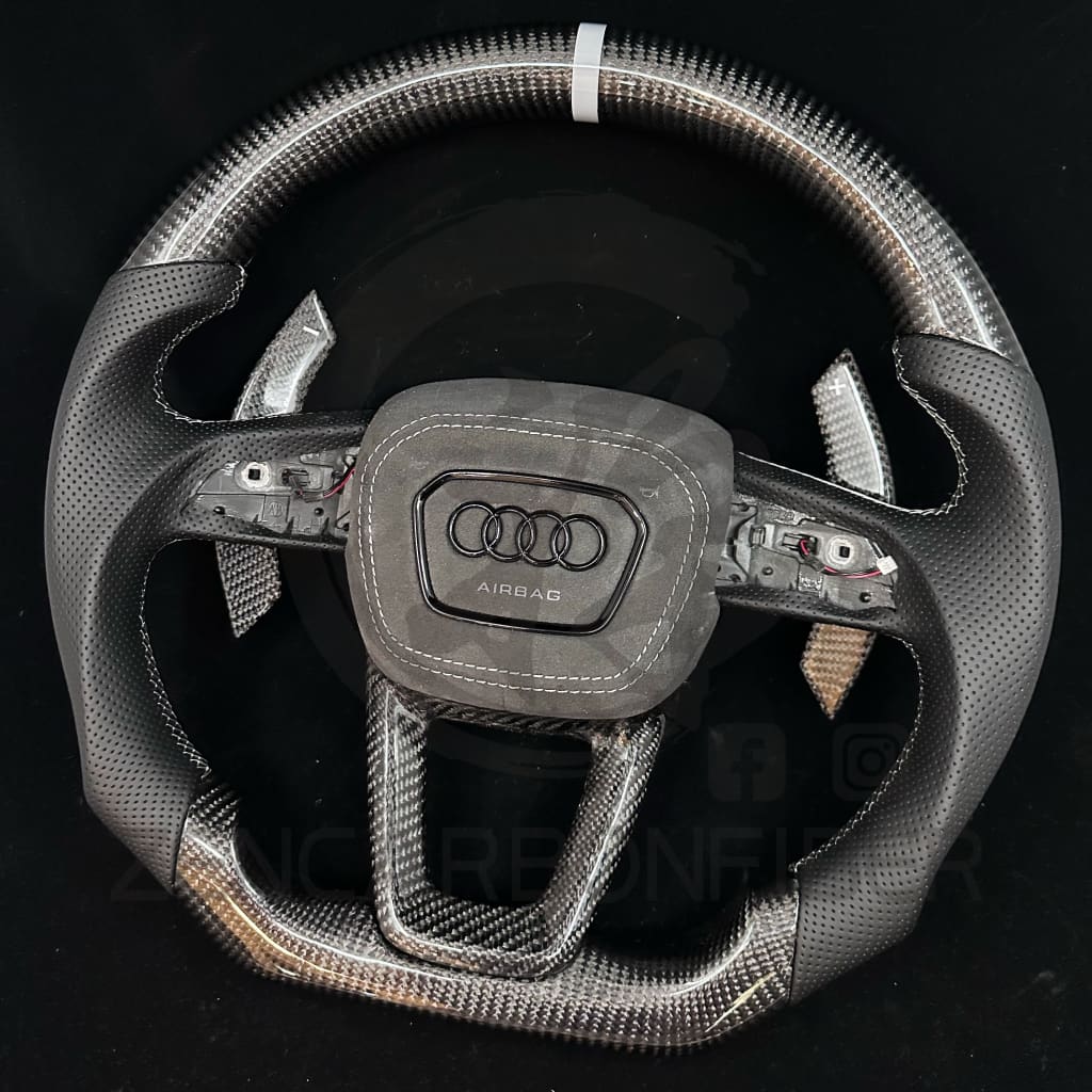 2021-2025 Audi B9.5/8Y A/S/RS 3/4/5 Carbon Fiber Steering Wheel
