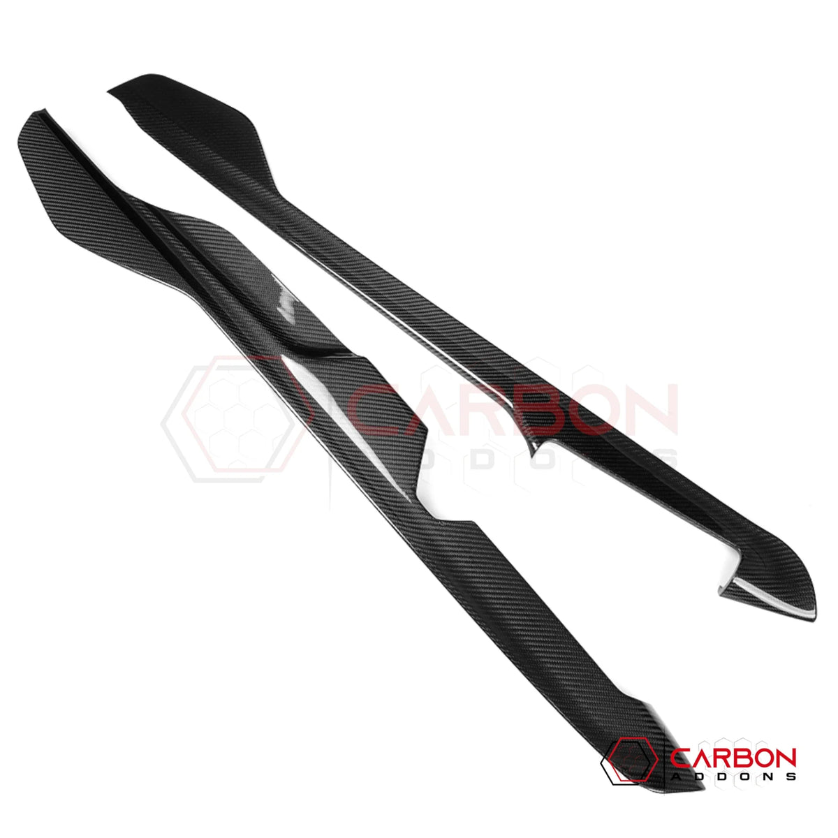 2026+ C8 Corvette Real Dry Carbon Fiber Center Console Lower Trim Covers | Interior Upgrade