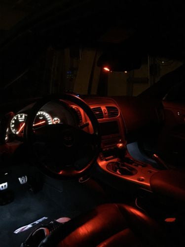 2005-2013 C6 Corvette Interior (rear view mirror or footwell) LED lights RED