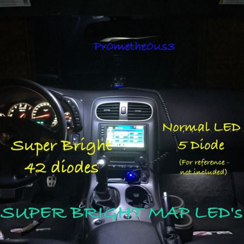2005-2013 C6 Corvette Brightest Available Rear-View Mirror (MAP) LED Bulbs