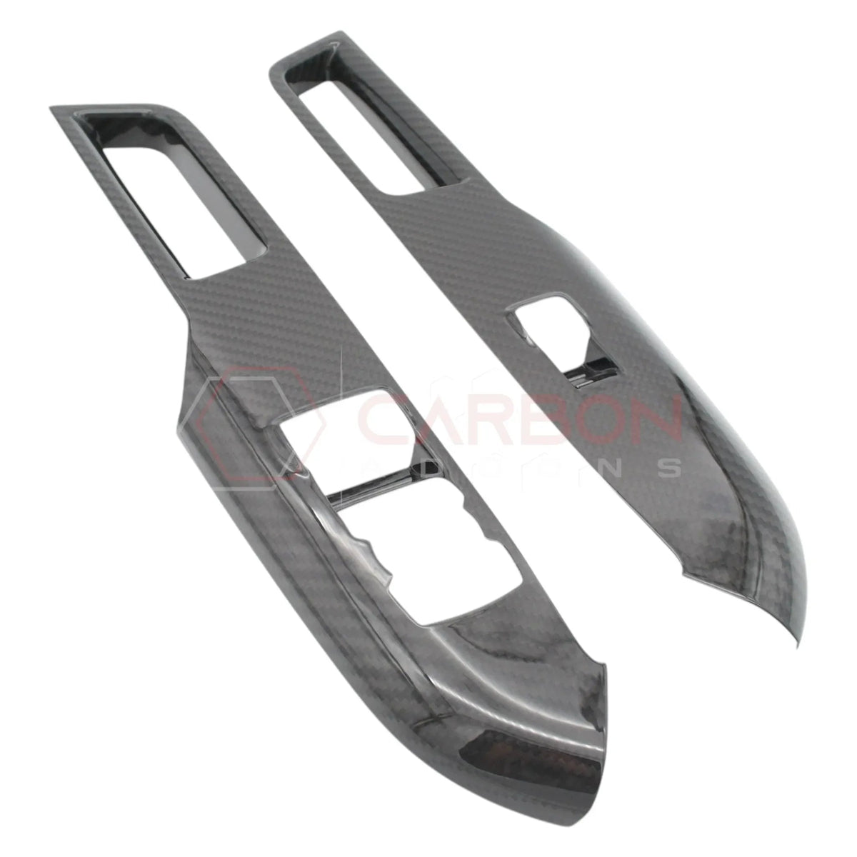 Real Carbon Fiber Window Switch Control Trim Covers V2 for 2024+ Ford Mustang