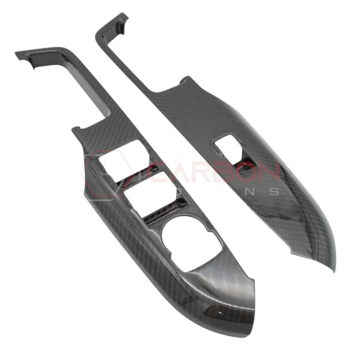 Real Carbon Fiber Window Switch Control Trim Covers for 2024+ Ford Mustang