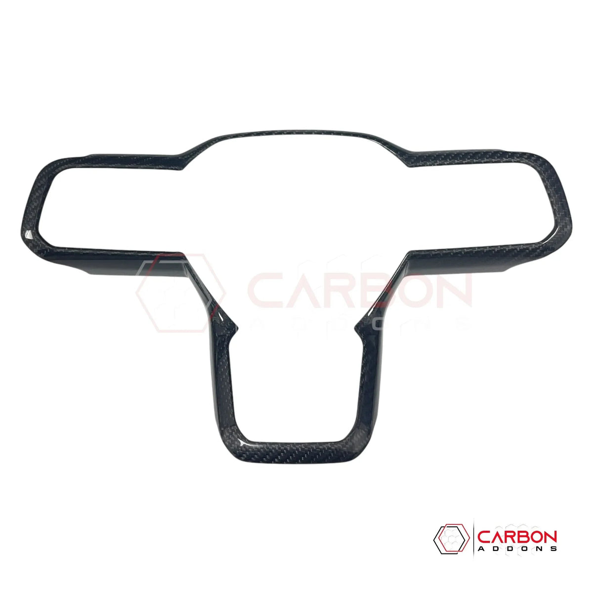 Real Carbon Fiber Steering Wheel Trim Covers for 2024+ Ford Mustang