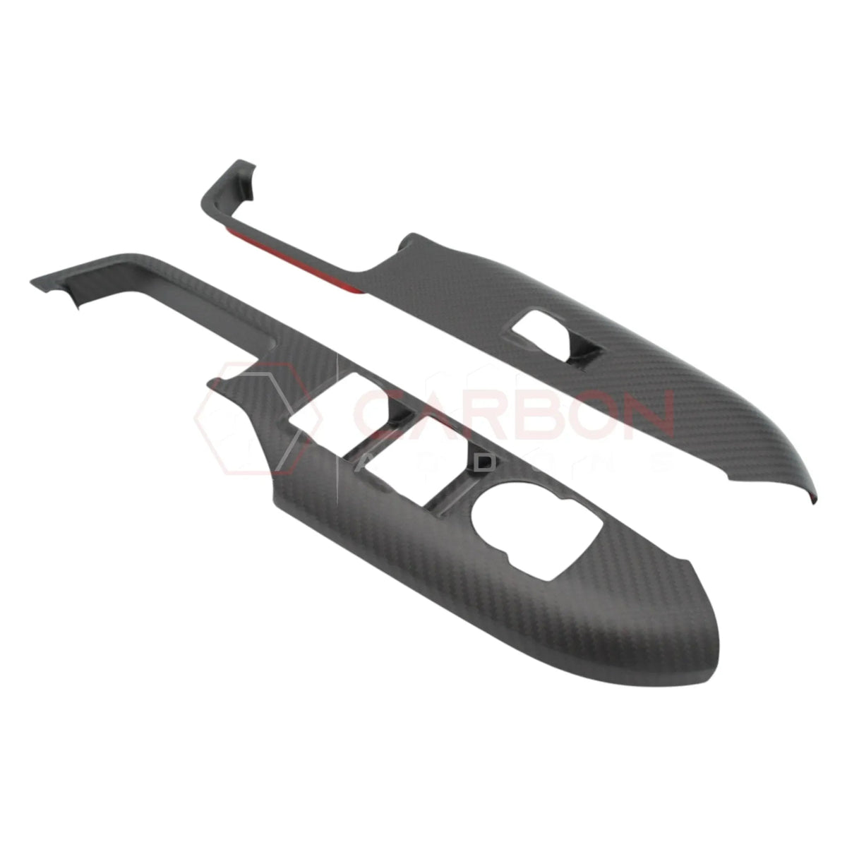 Real Carbon Fiber Window Switch Control Trim Covers for 2024+ Ford Mustang