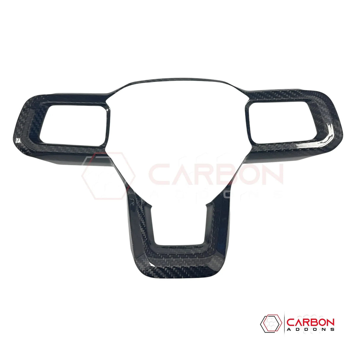 Real Carbon Fiber Steering Wheel Trim Covers for 2024+ Ford Mustang