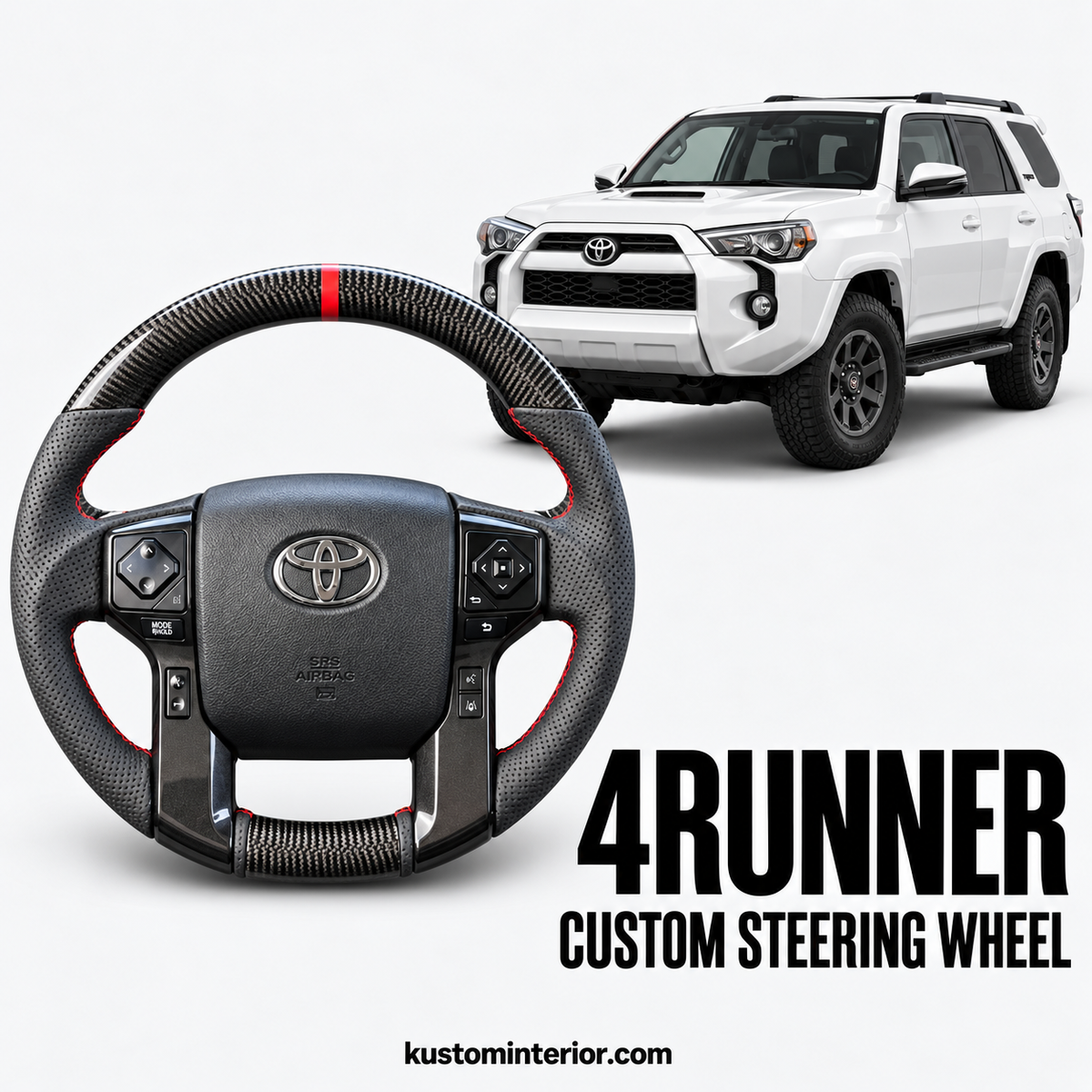 Toyota 4Runner Carbon Fiber Steering Wheel (Custom Order)