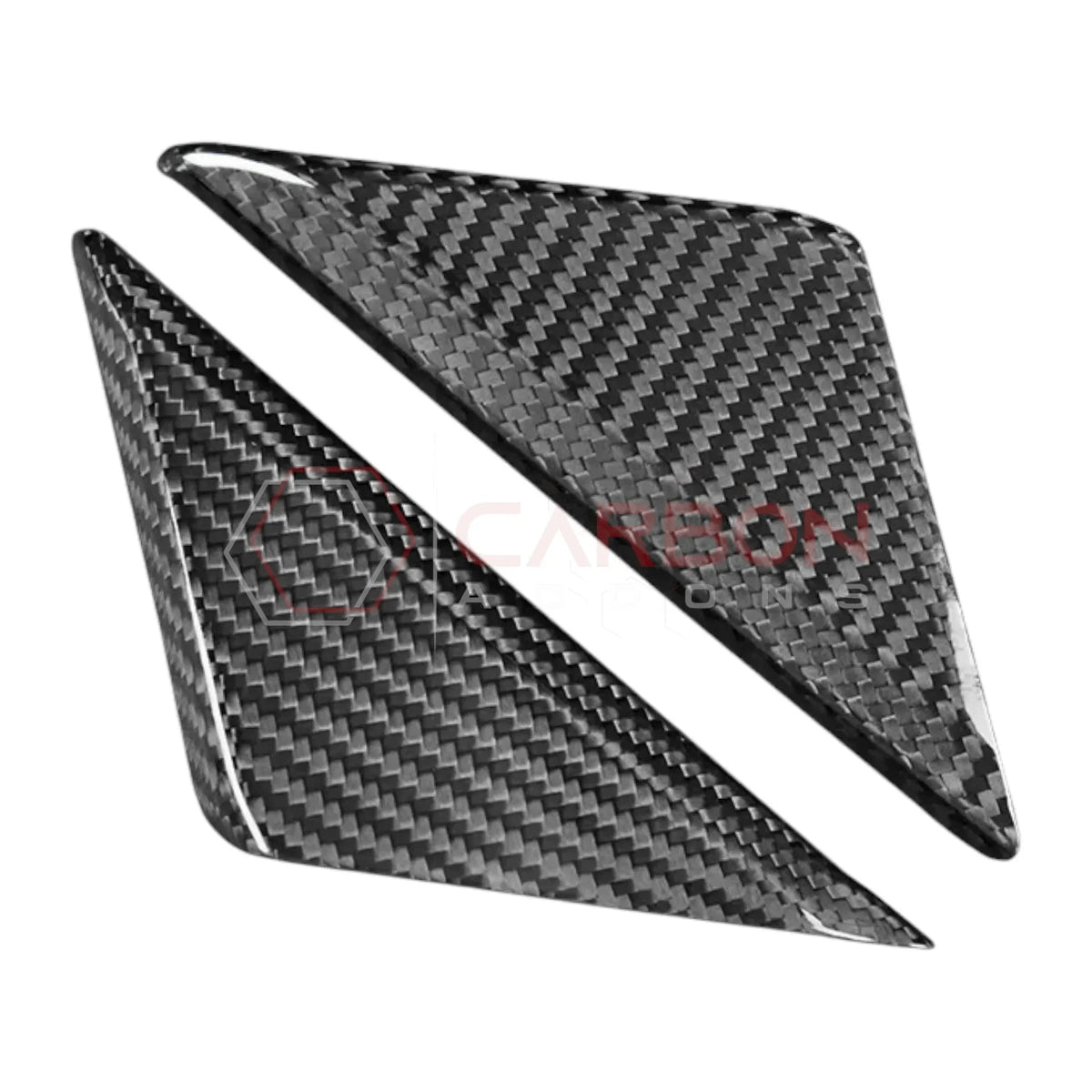 Real Carbon Fiber Exterior A-Pillar Trim Covers for 2024+ Ford Mustang
