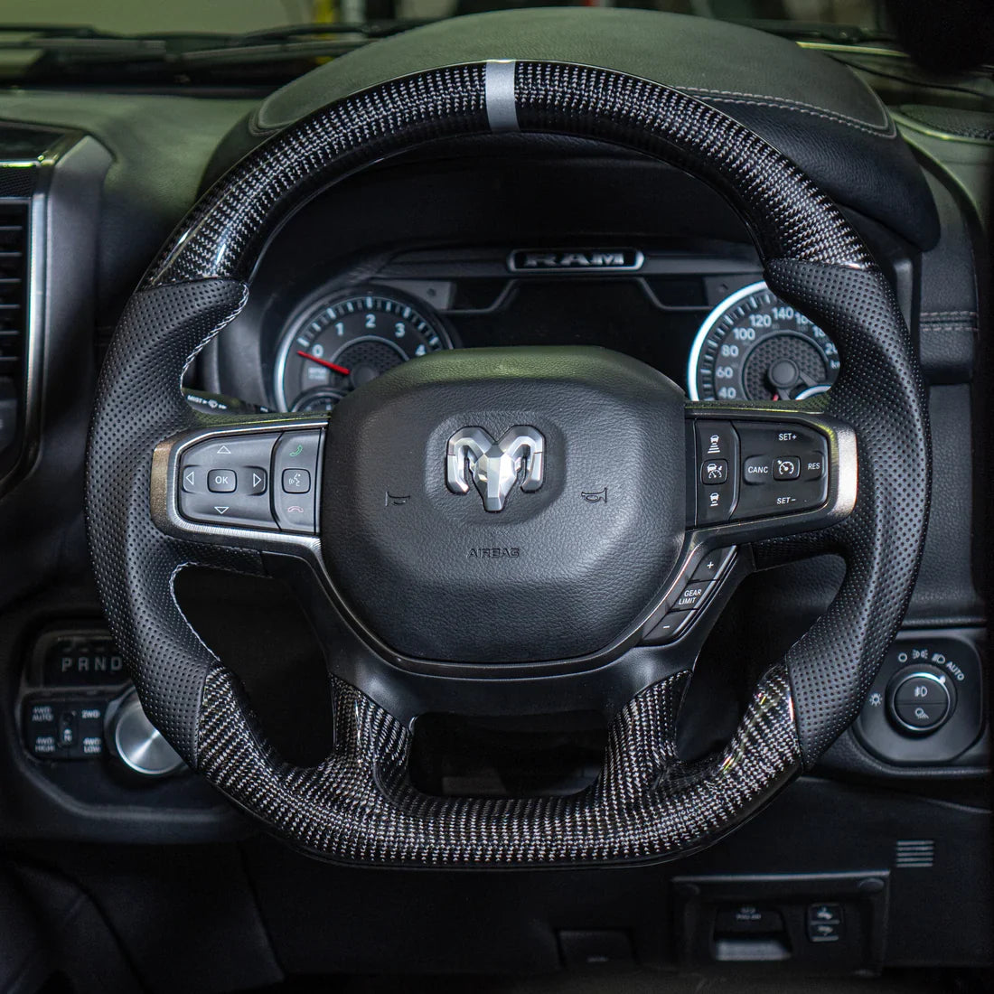 Dodge Ram Carbon Fiber Steering Wheel (Custom Order)