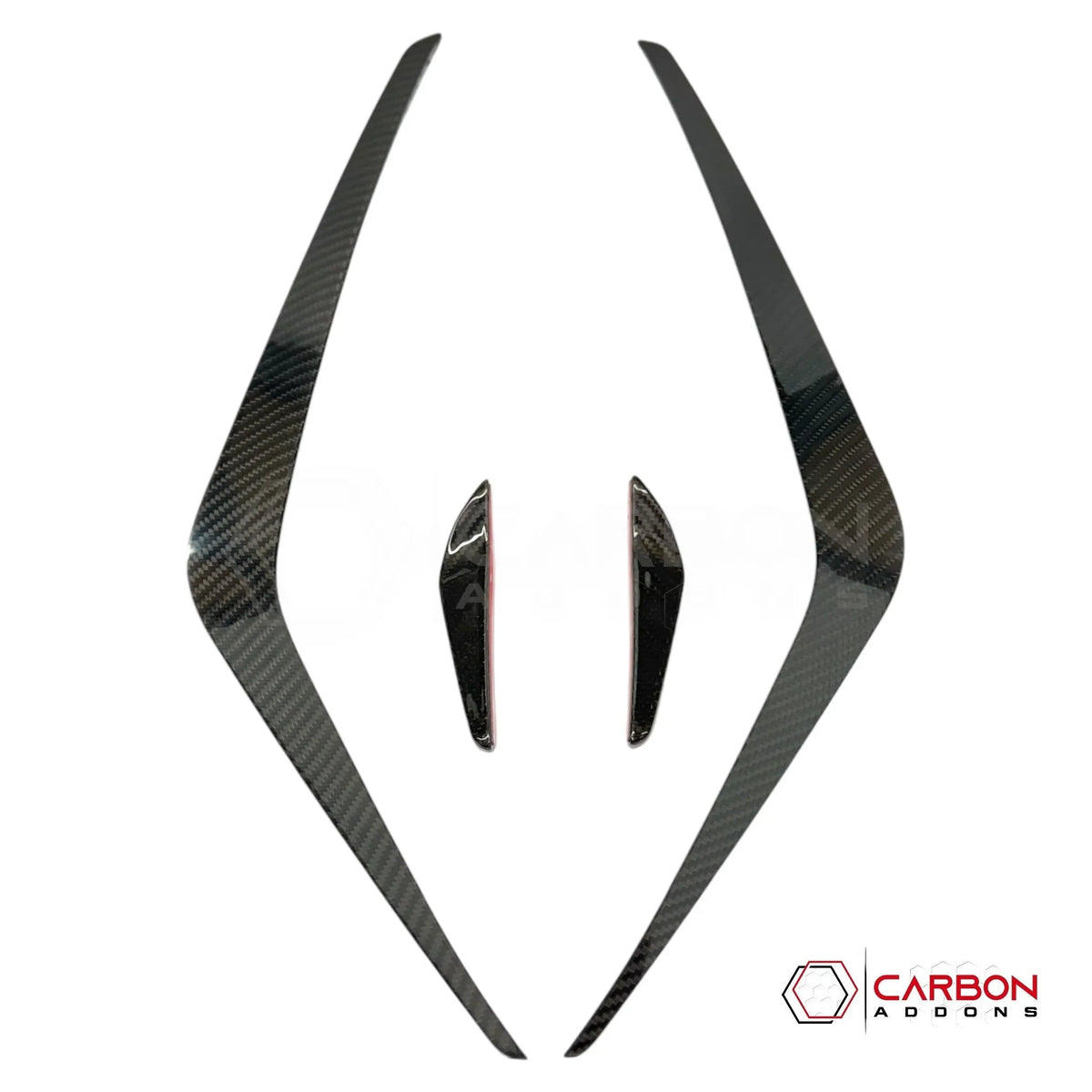 Real Carbon Fiber Aero Canards for 2024+ Ford Mustang GT
