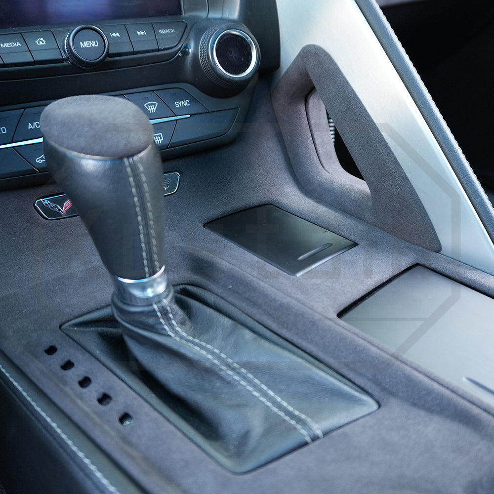 Corvette C7 Suede Leather Center Console Handle Trim Cover