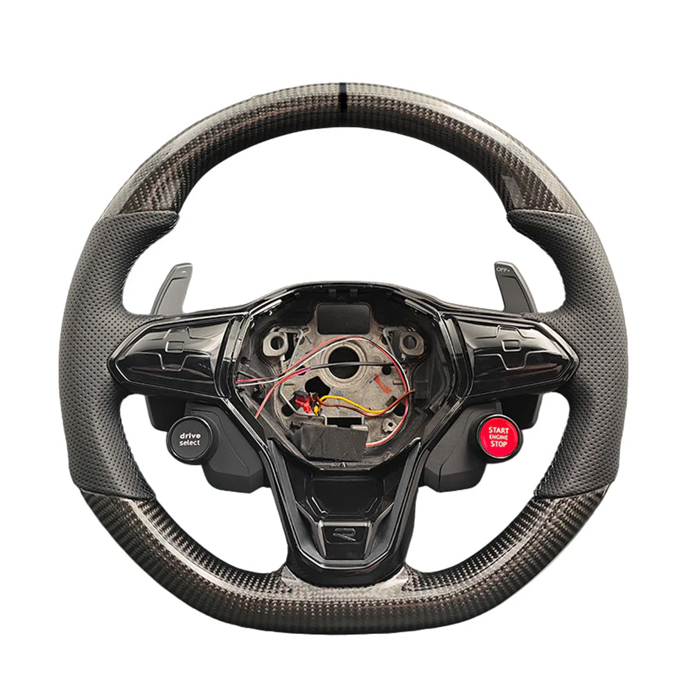 2022+ Volkswagen Golf GTI Custom Carbon Fiber Steering Wheel (Custom Order)