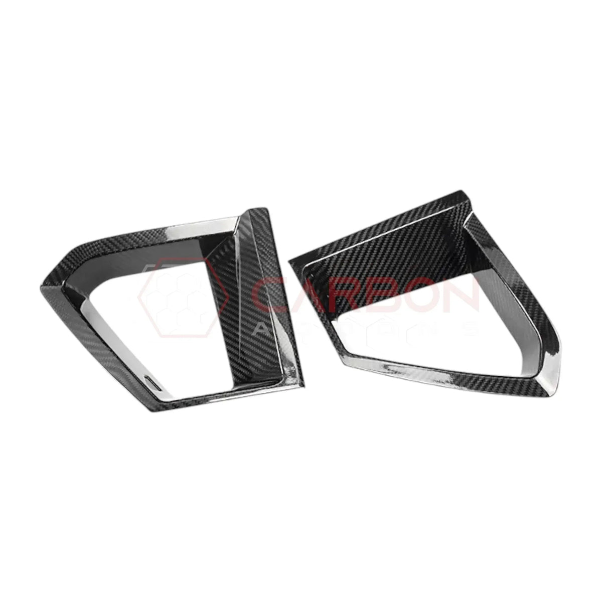 Real Carbon Fiber Upper Grille Insert Covers for 2024+ Ford Mustang GT