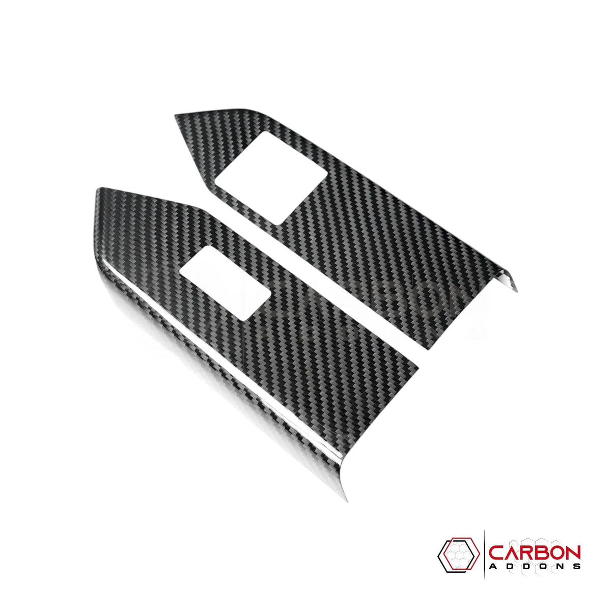 Carbon Fiber Door Window Switch Trim Cover For S197 Mustang 2010-2014