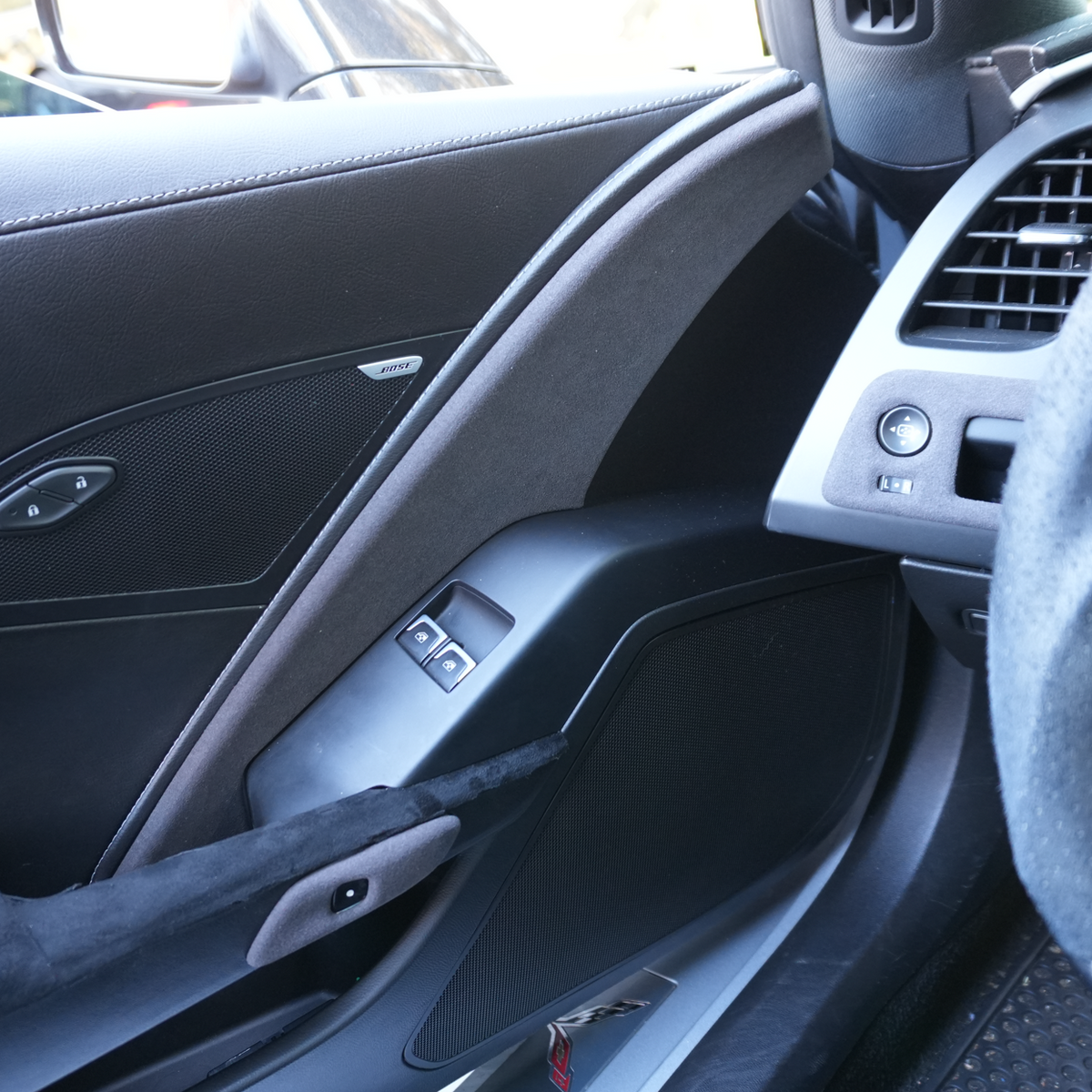 Corvette C7 Suede Leather Driver Side Door Panel Insert Trim