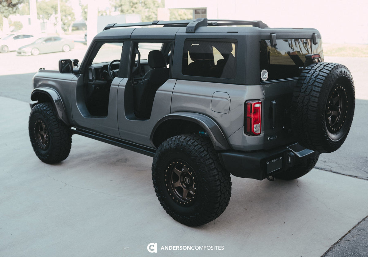 Fiberglass rear Roadster doors for 2021-2026 Ford Bronco 4DR