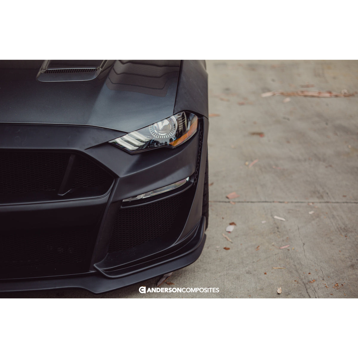 Type-ST fiberglass front bumper for 2018-2023 Ford Mustang (only works with Type-ST fenders)