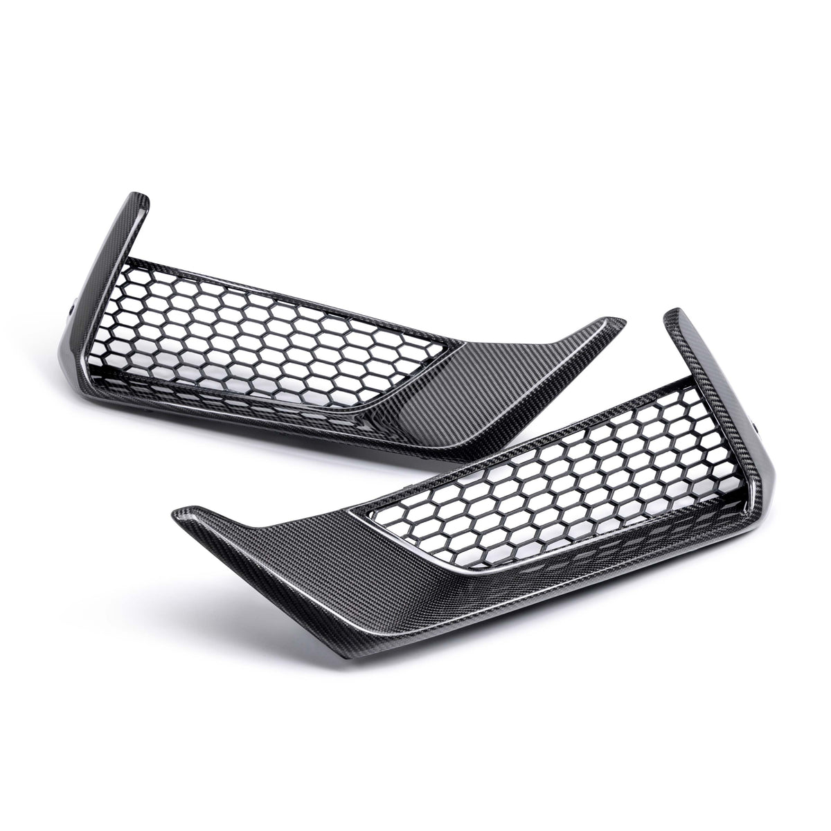 Carbon fiber front bumper inserts for 2024-2026 Ford Mustang Dark Horse