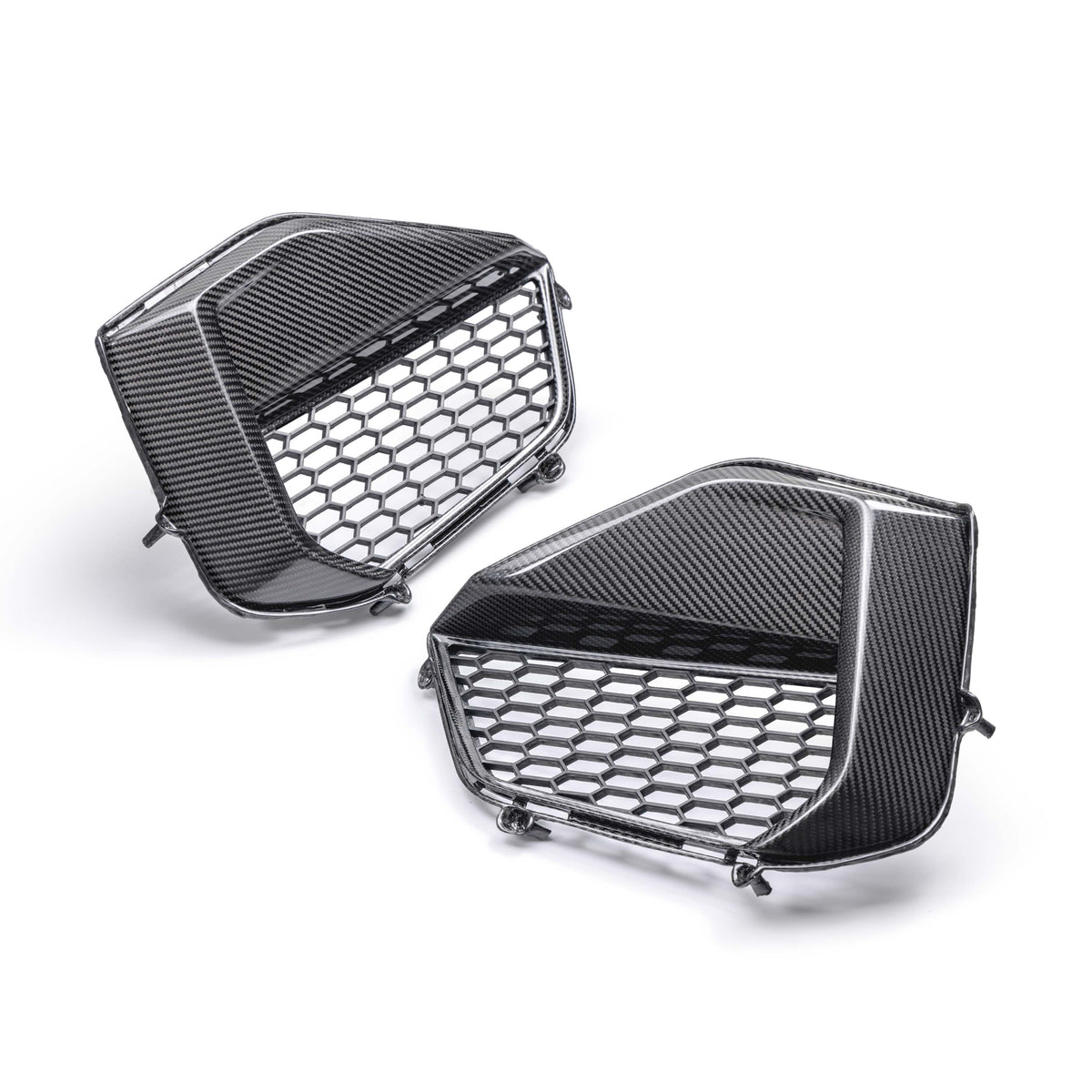 Carbon fiber front bumper inserts for 2024-2025 Ford Mustang GT