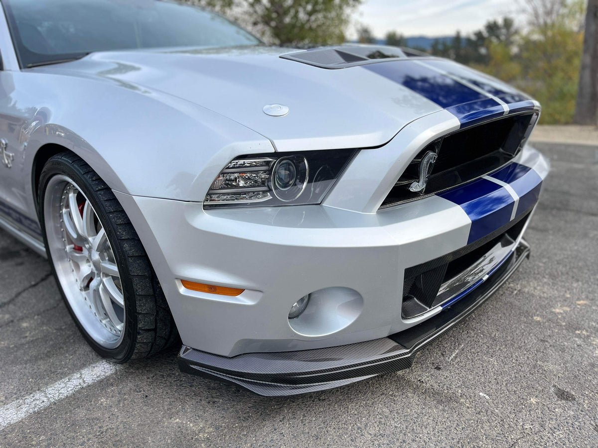 Type-GT carbon fiber front chin spoiler for 2010-2014 Ford Mustang Shelby GT500