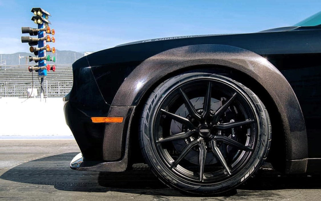Carbon fiber front chin spoiler for 2018-2023 Dodge Challenger Widebody