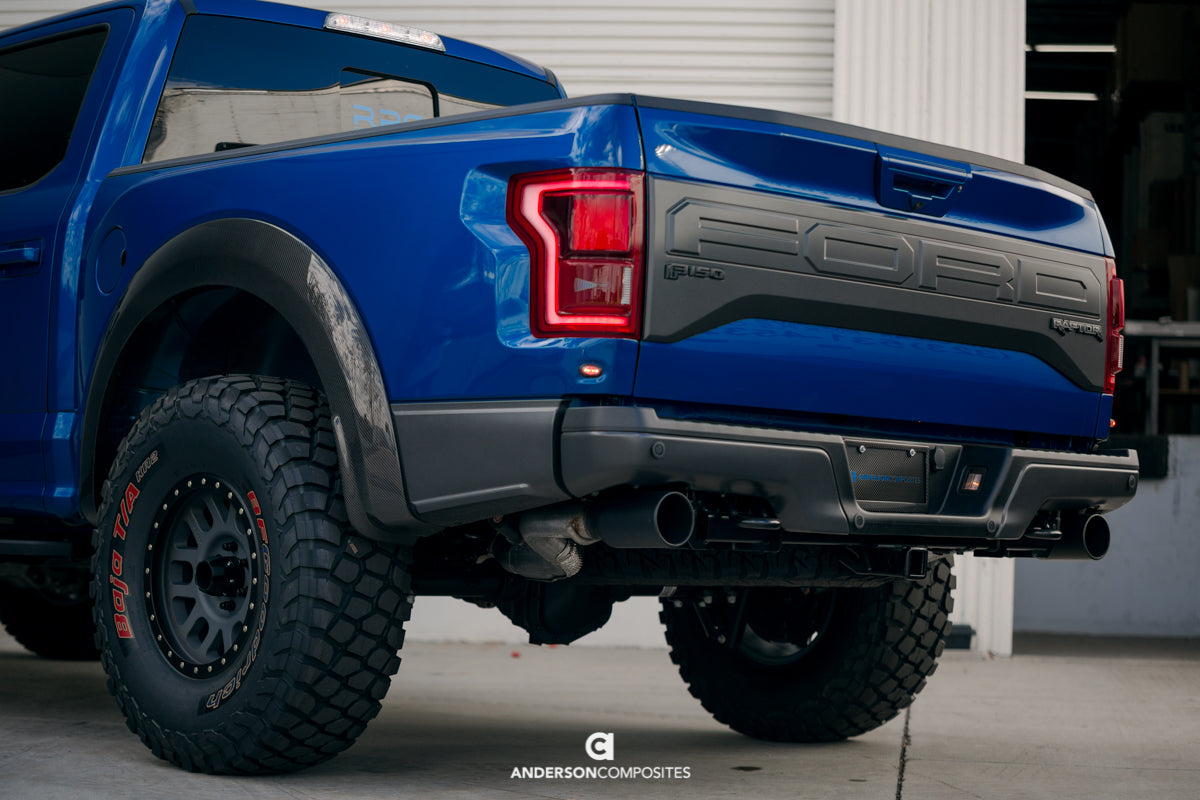 Carbon fiber rear fender flares for 2017-2020 Ford Raptor