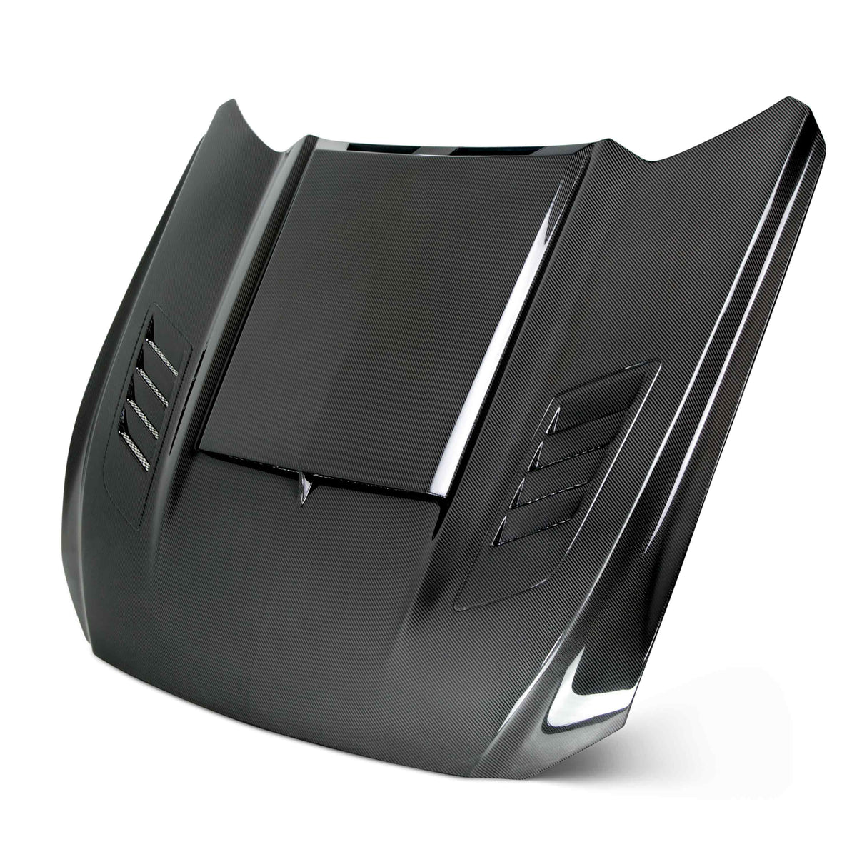Ram air double sided carbon fiber hood for 2015-2017 Ford Mustang