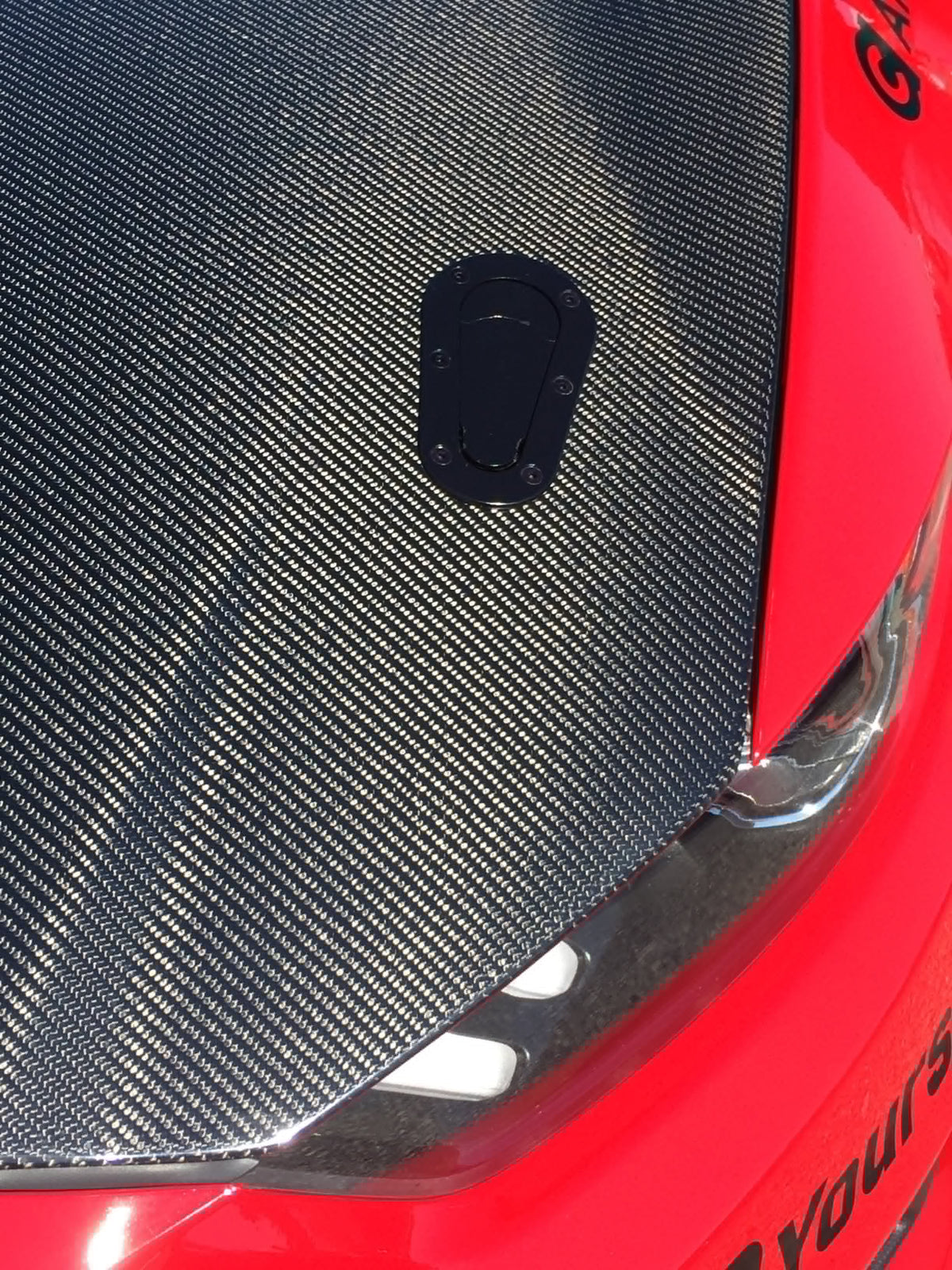 Double sided carbon fiber hood for 2015-2020 Ford Mustang Shelby GT350 & GT350R