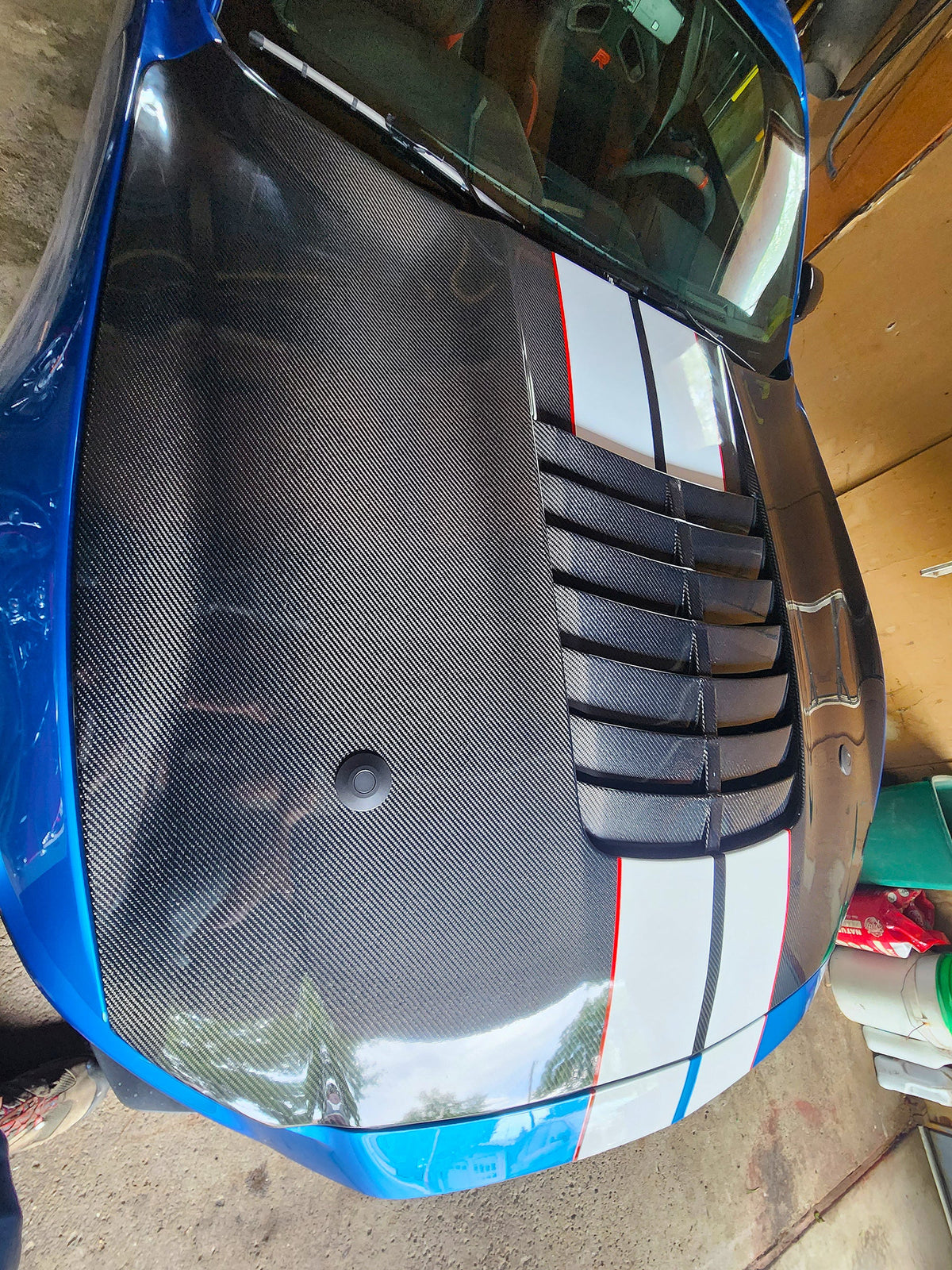 Type-OE double-sided carbon fiber hood for 2020-2022 Ford Mustang Shelby GT500
