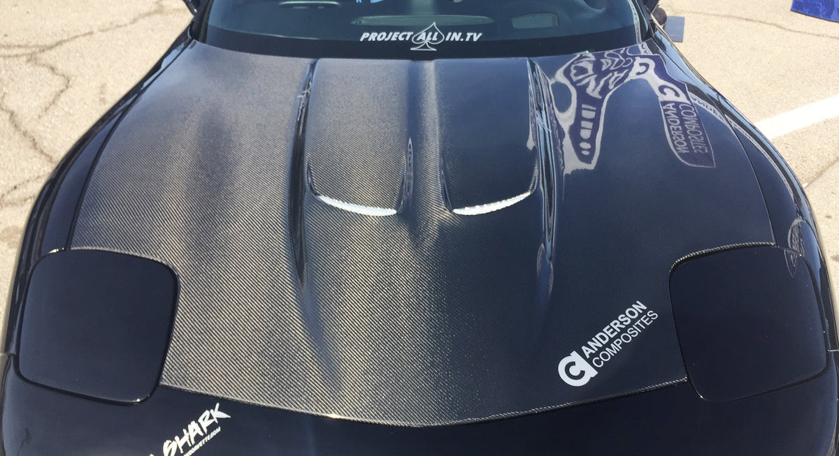 Type-TD carbon fiber hood for 1997-2004 Chevrolet Corvette C5
