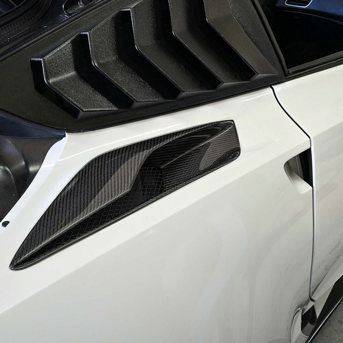 Carbon fiber quarter panel intake vents for 2014-2019 Chevrolet Corvette C7 Z06/ZR1
