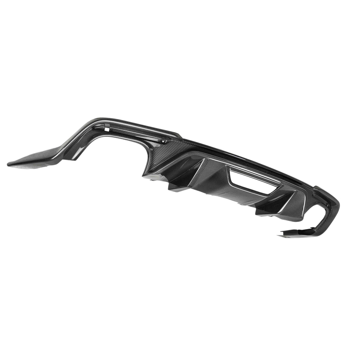 Type-OE carbon fiber quad tip rear valance for 2018-2023 Ford Mustang