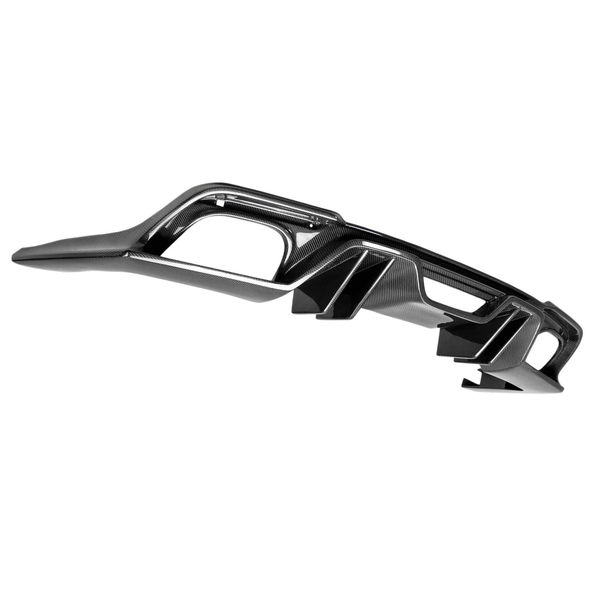 Type-AR carbon fiber quad tip rear valance for 2018-2023 Ford Mustang