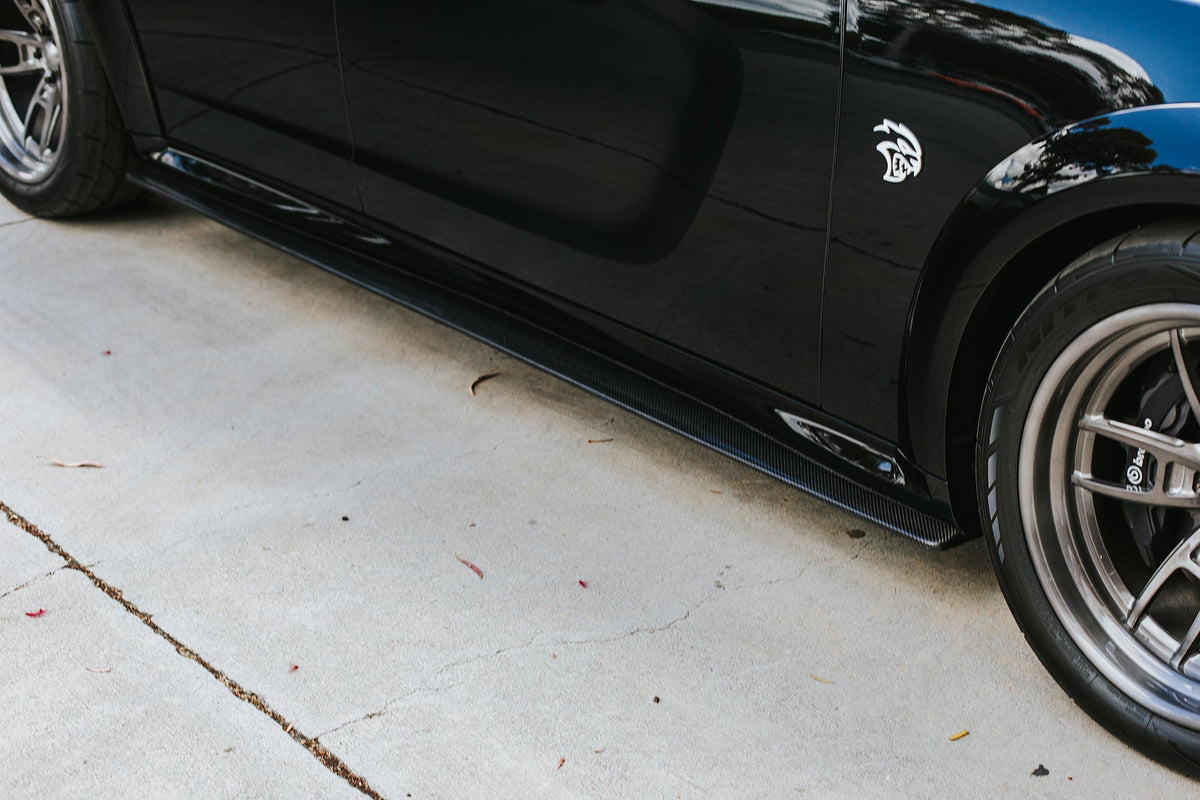 Type-MB carbon fiber side rocker panels for 2020-2023 Dodge Charger Widebody
