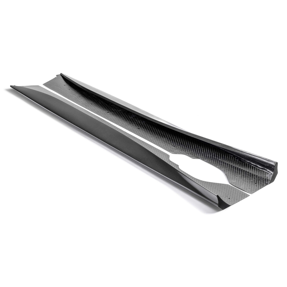 Type-AZ carbon fiber rocker panel splitter for 2023-2026 Chevrolet C8 Z06