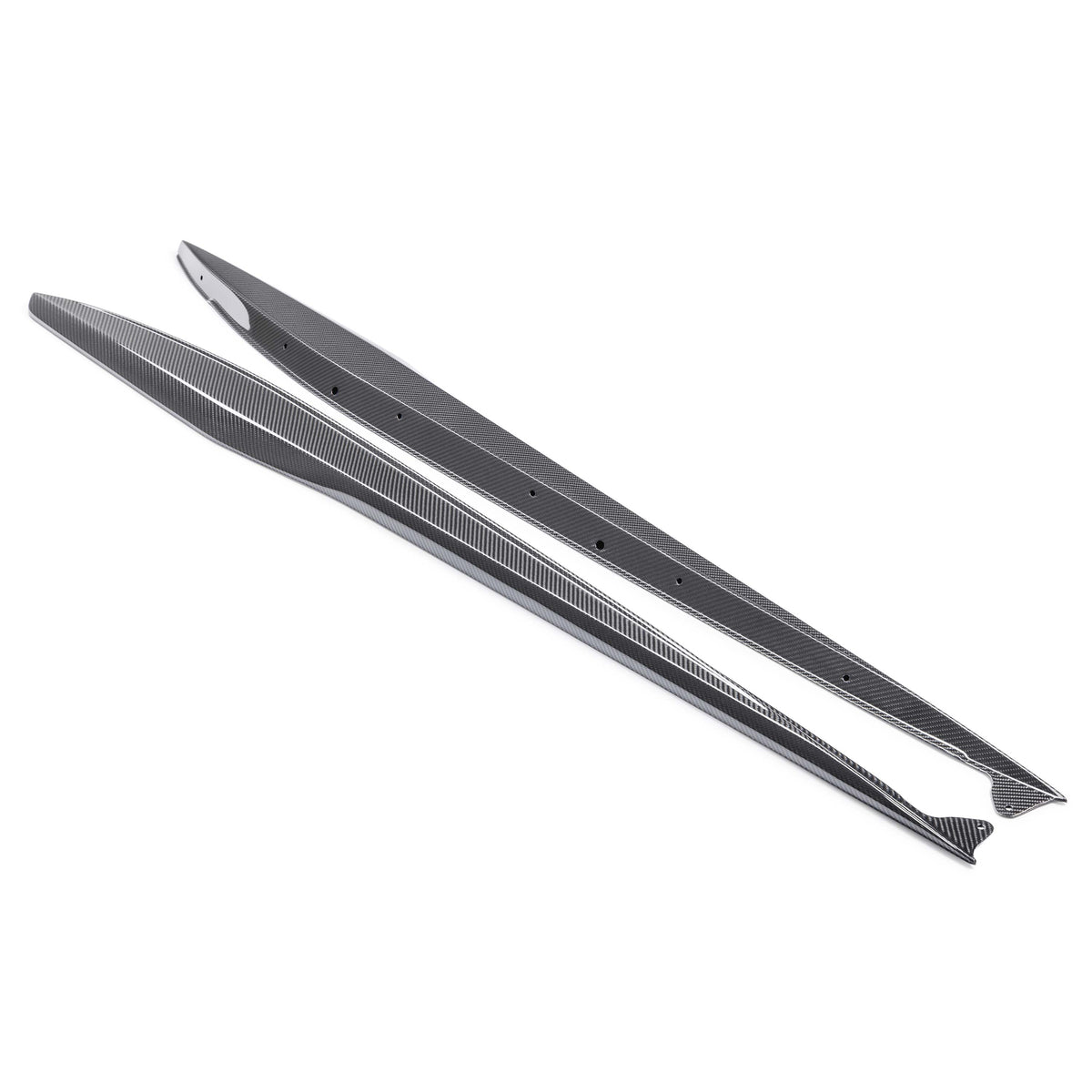 Carbon fiber side rocker extensions for 2023-2026 Chevrolet Corvette C8 Z06