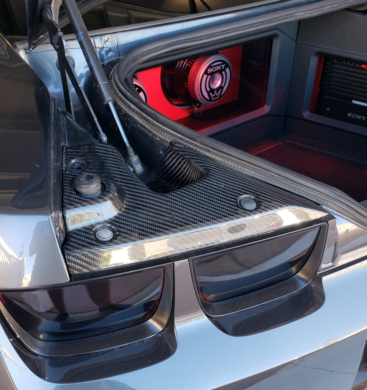 Carbon fiber decklid interior cover for 2010-2015 Chevrolet Camaro
