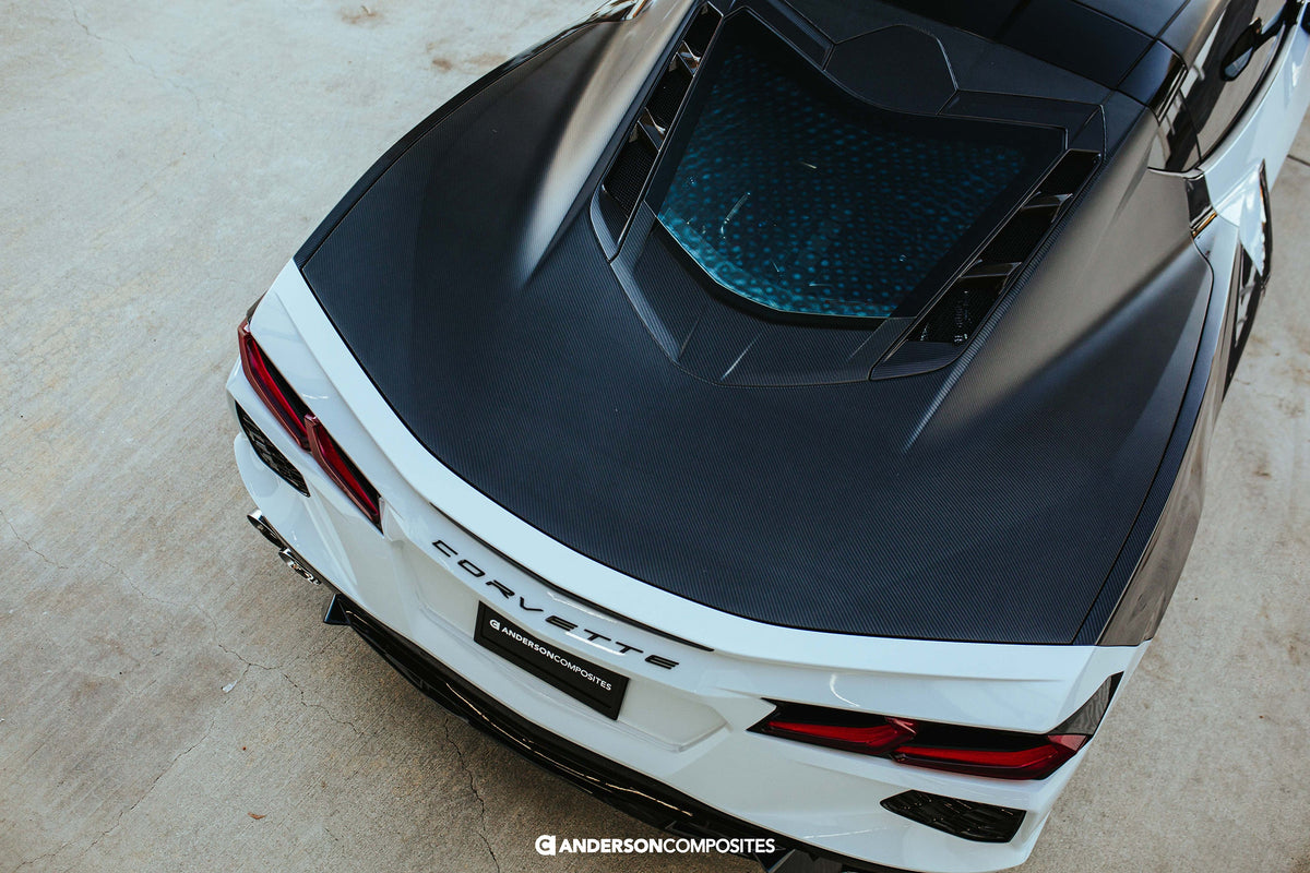 Dry carbon fiber decklid for 2020-2024 Chevrolet C8