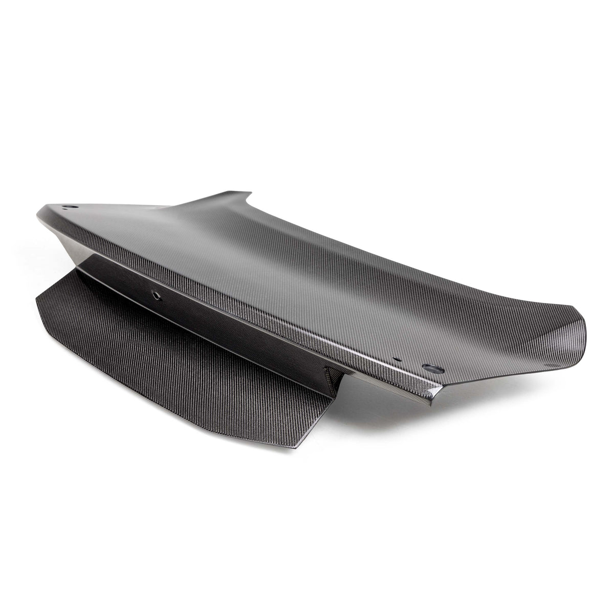 Type-AC double sided carbon fiber 1-piece decklid for 2024-2026 Ford Mustang with holes for spoiler mounting