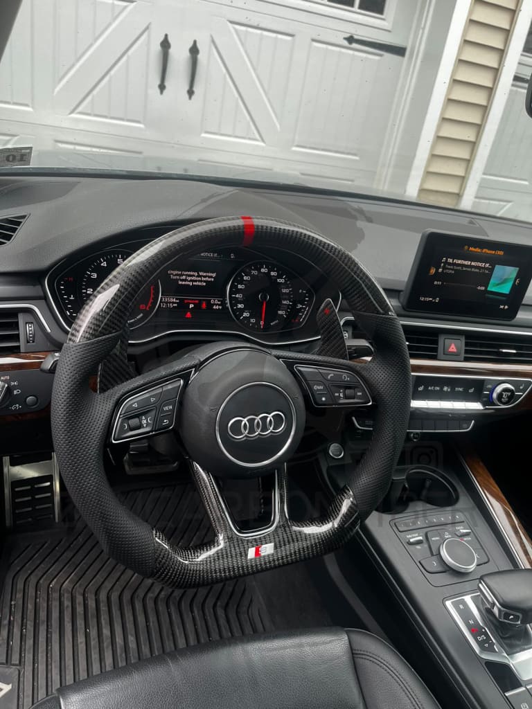 Audi B9/2017-2025 8V A/S/RS 3/4/5 Carbon Fiber Steering Wheel