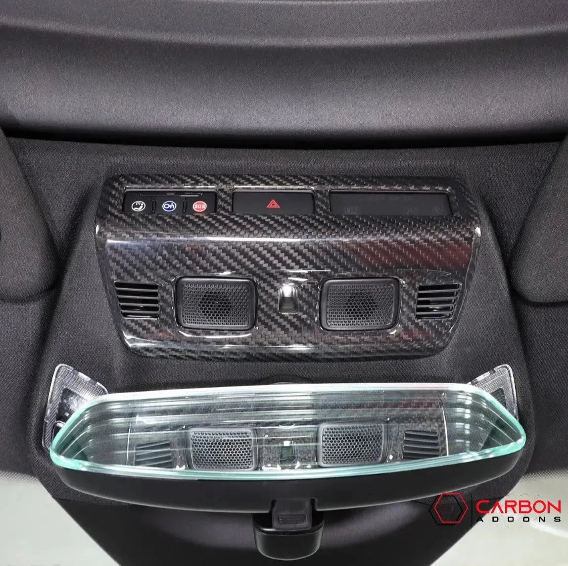 C8 Corvette Real Carbon Fiber Overhead Dome Light Trim Cover | Interior Upgrade (2020–2027)