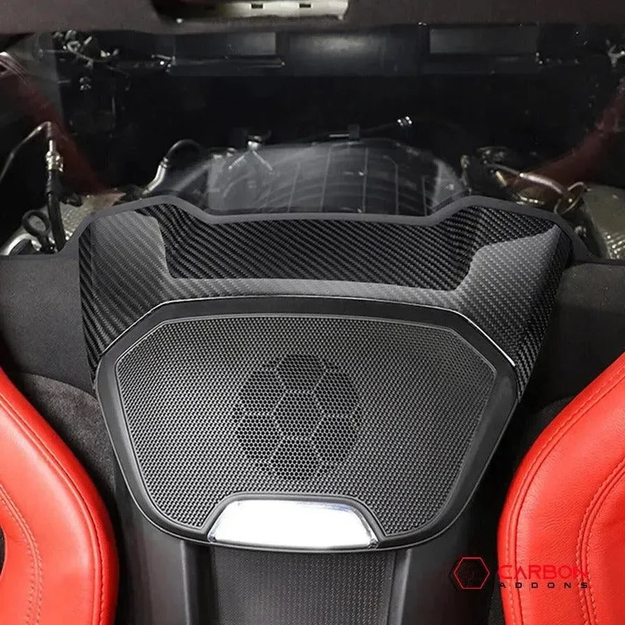 C8 Corvette Real Carbon Fiber Waterfall Speaker Upper Trim Cover | Interior Upgrade (2020–2027)