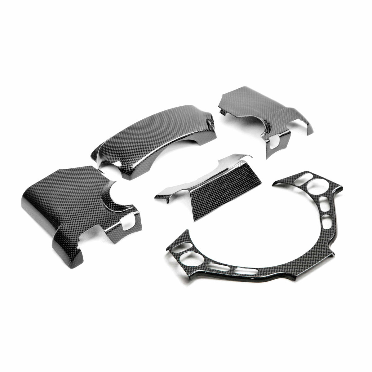 Carbon fiber steering column surround trim for 2009-2016 Nissan GT-R (4-Piece Set)
