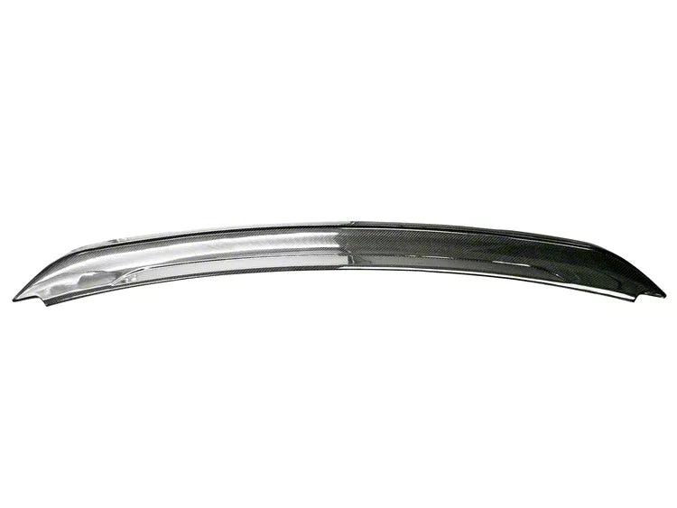 GT350 Style Rear Spoiler; Gloss Black Carbon Fiber (15-23 Mustang Fastback)